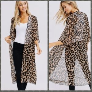 3/4 SLEEVE ANIMAL PRINT KIMONO CARDIGAN pack of 3